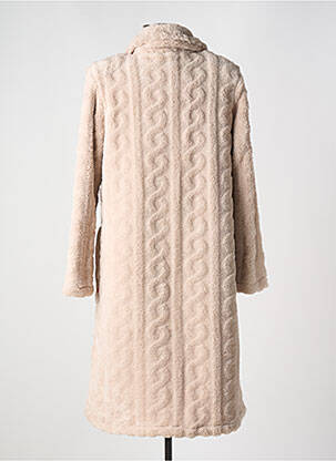 Robe de chambre col chemisier marron VANIA femme