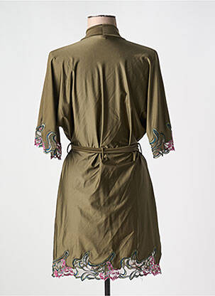 Déshabillé effet matière satinée vert LOUISA BRACQ femme