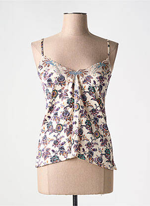 Top/caraco tissage satiné beige LOUISA BRACQ femme