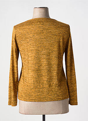 Pull coupe cintrée manches longues jaune TELMAIL femme