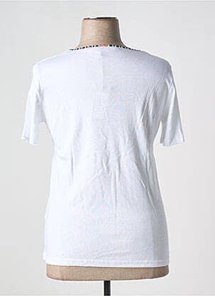 T-shirt sérigraphie floquée manches courtes blanc TELMAIL femme