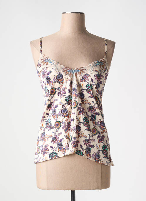 Top/caraco tissage satiné beige LOUISA BRACQ femme