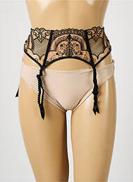 Guêpière/porte-jarretelle tissage dentelle noir LOUISA BRACQ femme