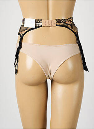 Guêpière/porte-jarretelle tissage dentelle noir LOUISA BRACQ femme