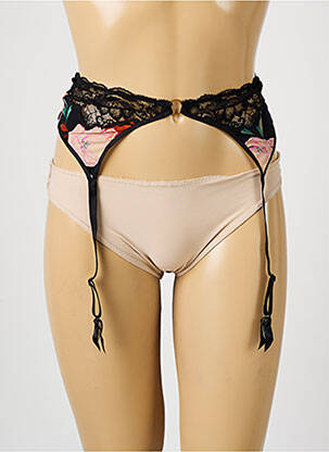 Guêpière/porte-jarretelle tissage dentelle noir AUBADE femme
