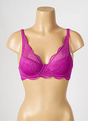 Soutien-gorge effet matière satinée haut soutien-gorge moulé rose SIMONE PERELE femme