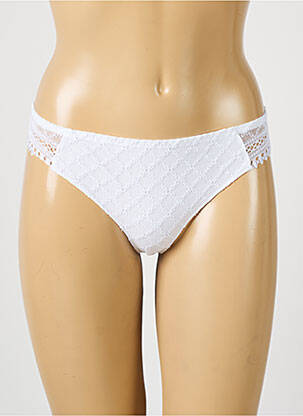 Tanga broderie blanc LOUISA BRACQ femme