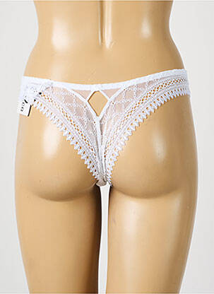 Tanga broderie blanc LOUISA BRACQ femme