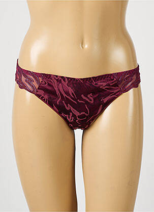 Tanga broderie rouge LOUISA BRACQ femme