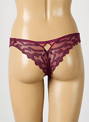 Tanga broderie rouge LOUISA BRACQ femme