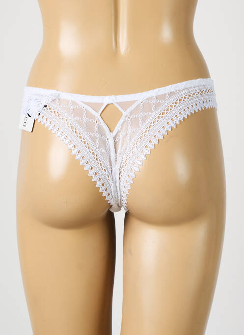Tanga blanc LOUISA BRACQ pour femme