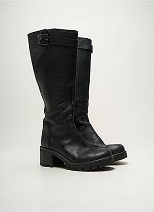 Bottes tissage satiné talon de 4 à 6cm noir JONAK femme