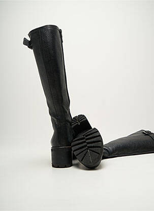 Bottes tissage satiné talon de 4 à 6cm noir JONAK femme