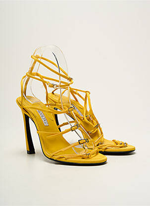 Sandales/nu pieds fermeture boucle(s) talon haut de 10cm et plus jaune FREELANCE femme