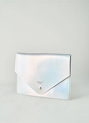 Pochette effet matière satinée argent KIKO femme