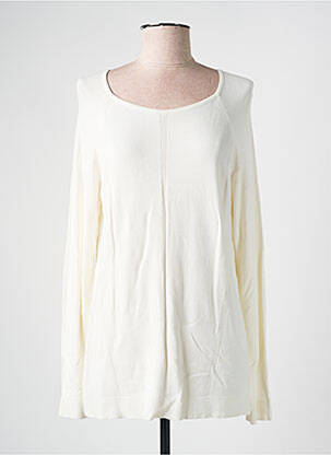 Pull coupe cintrée manches longues blanc GUY DUBOUIS femme