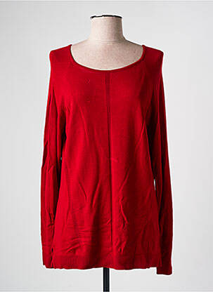 Pull coupe cintrée manches longues rouge GUY DUBOUIS femme
