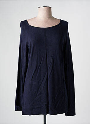 Pull coupe cintrée manches longues bleu GUY DUBOUIS femme