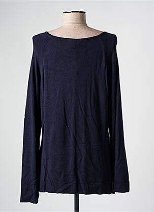 Pull coupe cintrée manches longues bleu GUY DUBOUIS femme