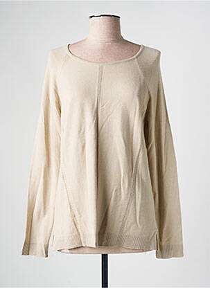 Pull coupe cintrée manches longues beige GUY DUBOUIS femme