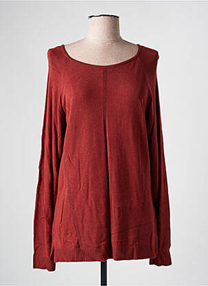 Pull coupe cintrée manches longues orange GUY DUBOUIS femme