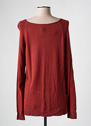 Pull coupe cintrée manches longues orange GUY DUBOUIS femme