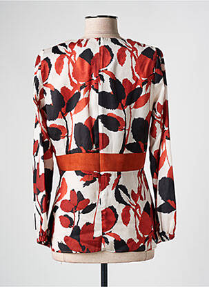 Blouse imprimé fleurs manches longues orange GREGORY PAT femme