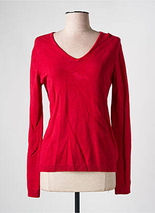 Pull coupe cintrée manches longues rose COULEURS DU TEMPS femme