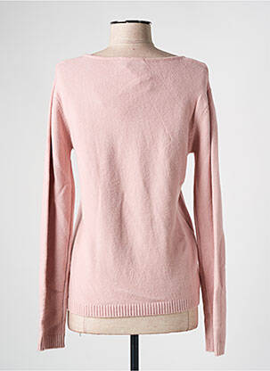 Pull coupe cintrée manches longues rose clair COULEURS DU TEMPS femme