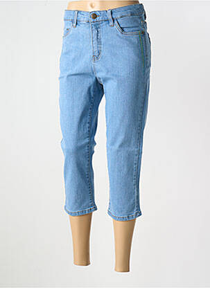 Pantacourt taille haute taille haute bleu SHEEGO femme