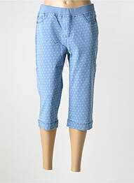 Pantacourt coupe droite taille haute bleu SHEEGO femme