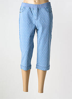 Pantacourt coupe droite taille haute bleu SHEEGO femme