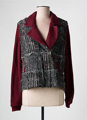Veste casual col tailleur gris MERI & ESCA femme