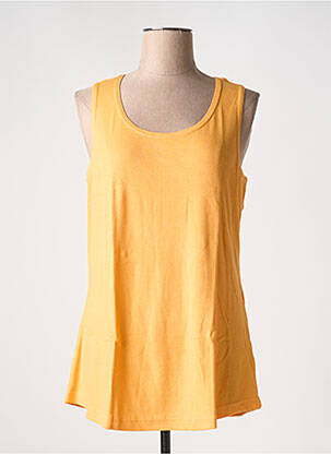 Débardeur coupe droite sans manche orange SHEEGO femme