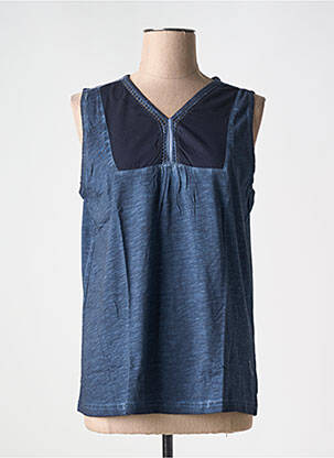 Débardeur coupe droite sans manche bleu SHEEGO femme