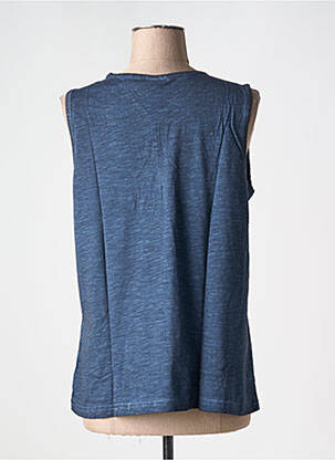 Débardeur col v sans manche bleu SHEEGO femme