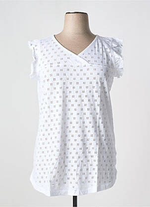 Débardeur coupe droite sans manche blanc SHEEGO femme