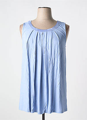 Débardeur tissage jersey sans manche bleu SHEEGO femme