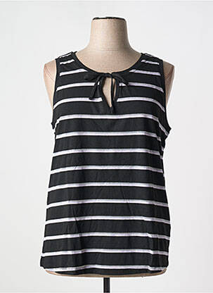Débardeur coupe droite sans manche noir SHEEGO femme