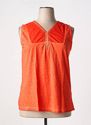 Débardeur coupe droite sans manche orange SHEEGO femme