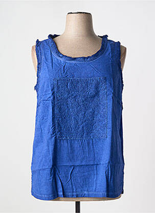 Débardeur coupe droite sans manche bleu SHEEGO femme