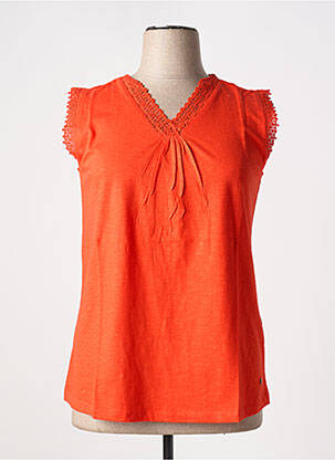 Débardeur coupe droite sans manche orange SHEEGO femme