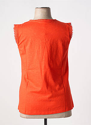 Débardeur coupe droite sans manche orange SHEEGO femme