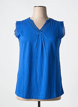 Débardeur coupe droite sans manche bleu SHEEGO femme