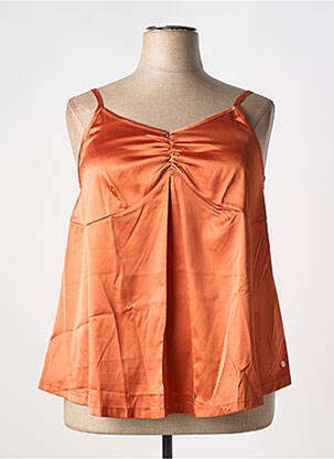 Top manches bretelles ajustables fines bretelles marron SHEEGO femme