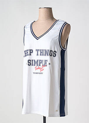 Débardeur blanc SHEEGO pour femme