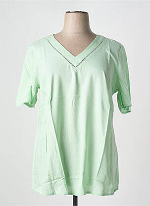 T-shirt coupe droite manches courtes vert SHEEGO femme