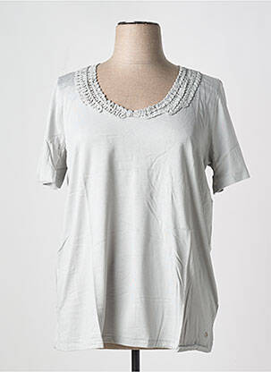 T-shirt coupe droite manches courtes gris SHEEGO femme