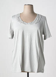 T-shirt coupe droite manches courtes gris SHEEGO femme