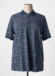 Polo coupe droite manches courtes bleu SHEEGO femme
